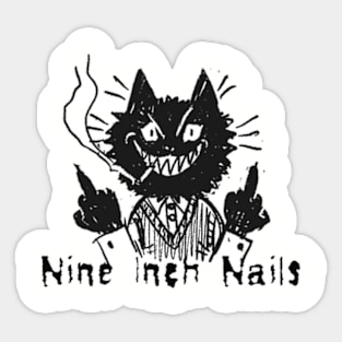 nin  and the bad cat Sticker